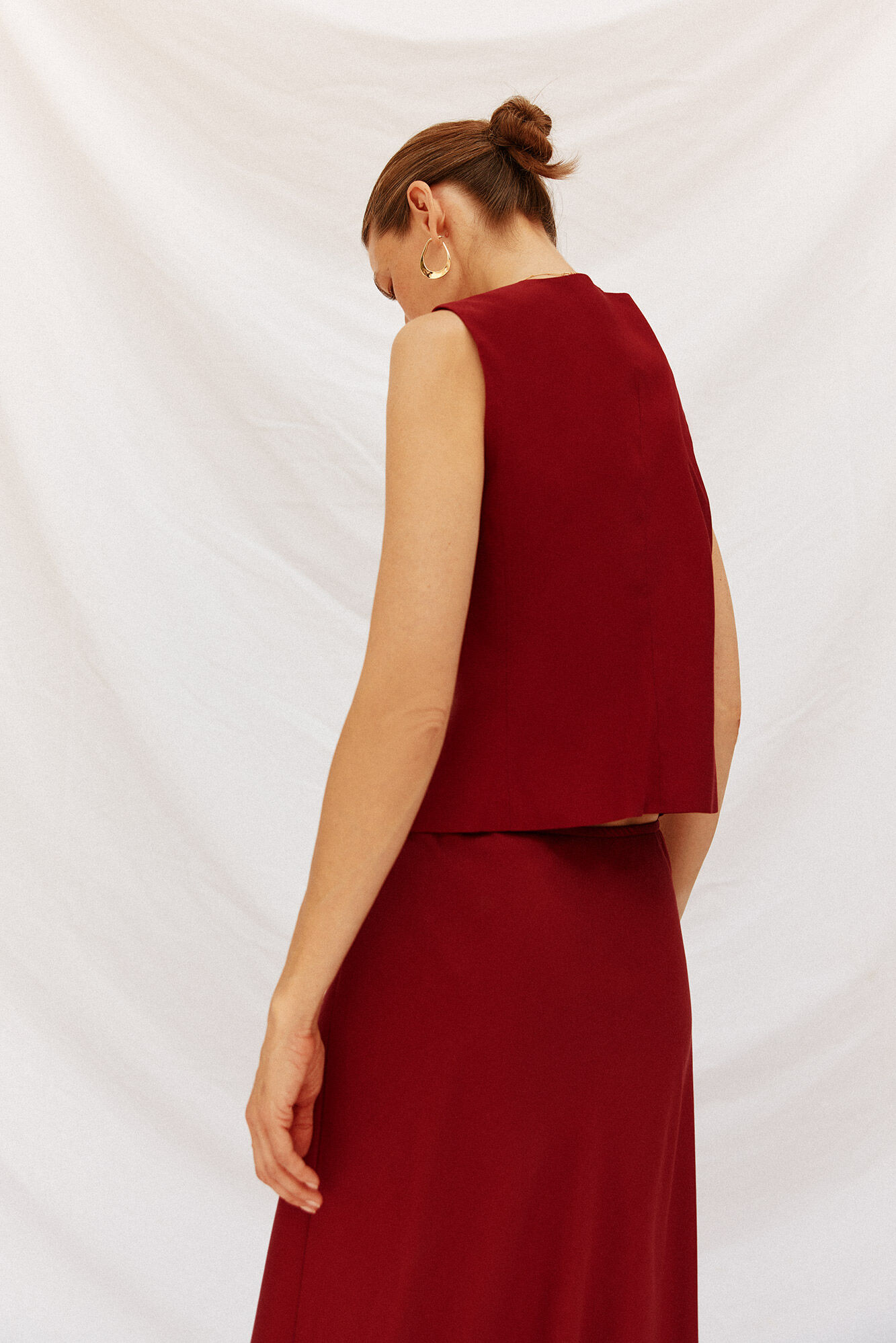 Cortefiel V V neckline Maroon