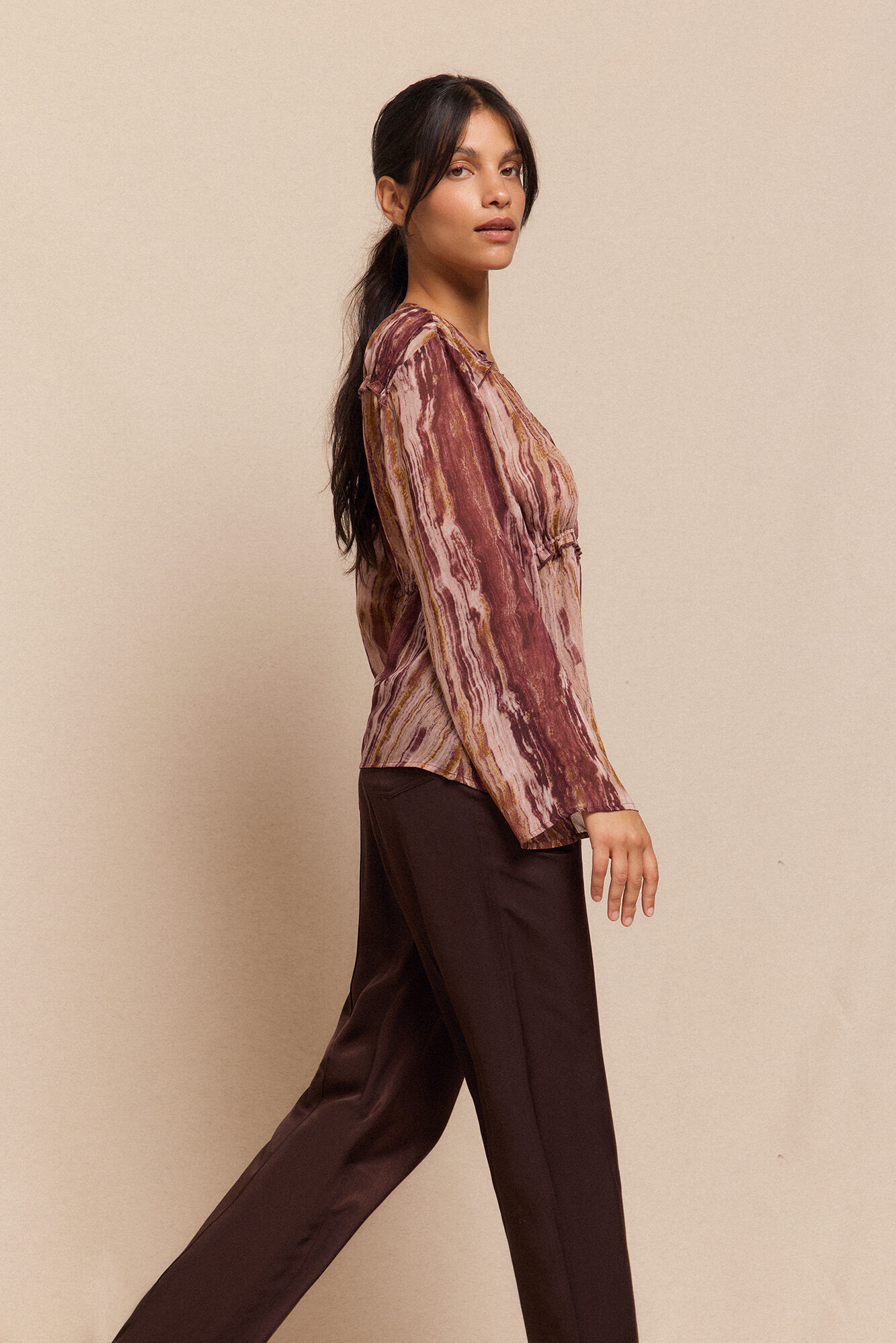 Slowlove Blusa asimetrica Multicolor