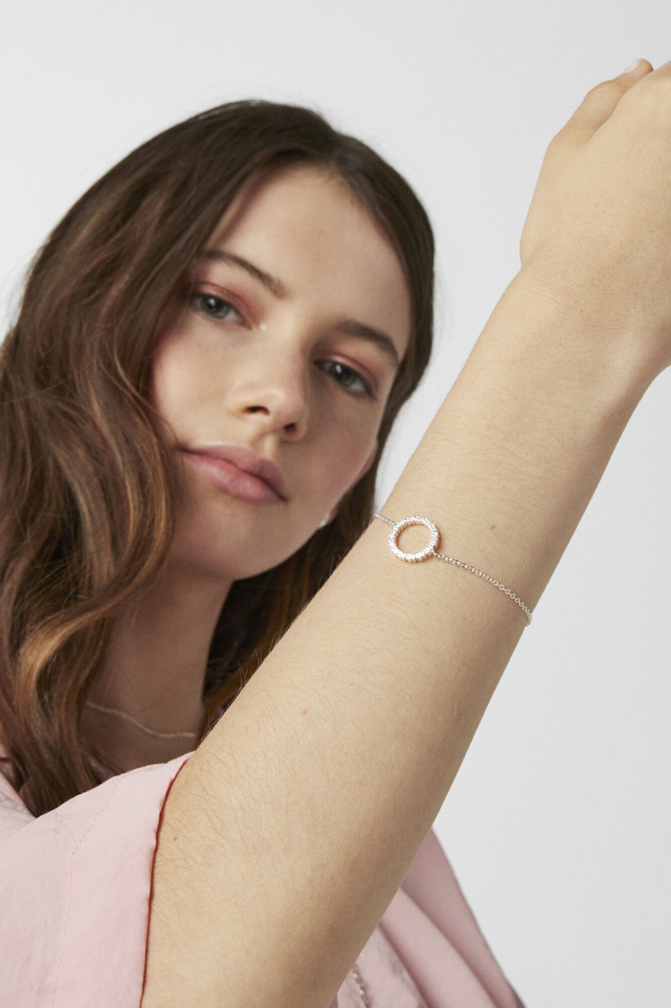 Tous Pulsera disco de plata Straight Gris