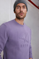 OOTO Sudadera cuello redondo con logo Fucsia