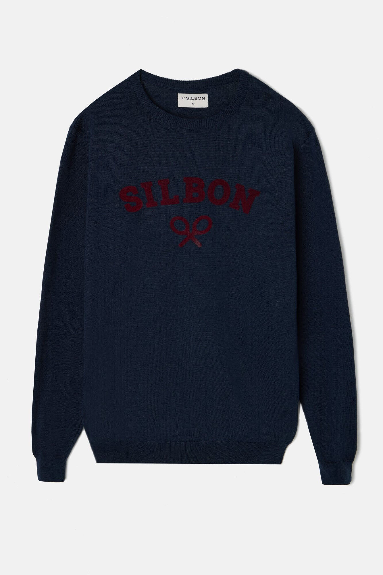 Silbon Crew neck jersey rackets Navy