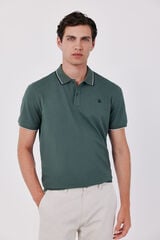 Cortefiel Piqu&eacute; polo shirt Kaki