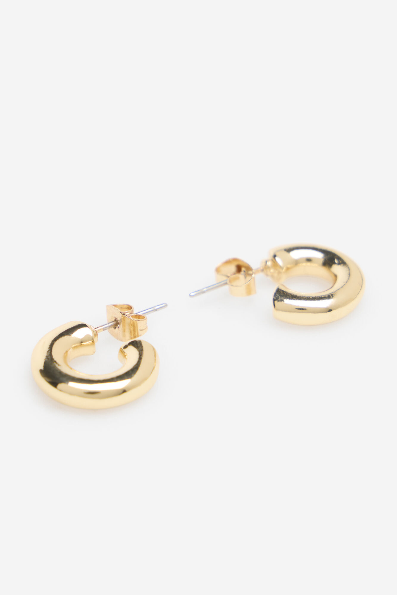 Cortefiel Open hoop earrings Yellow