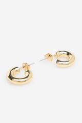 Cortefiel Open hoop earrings Yellow
