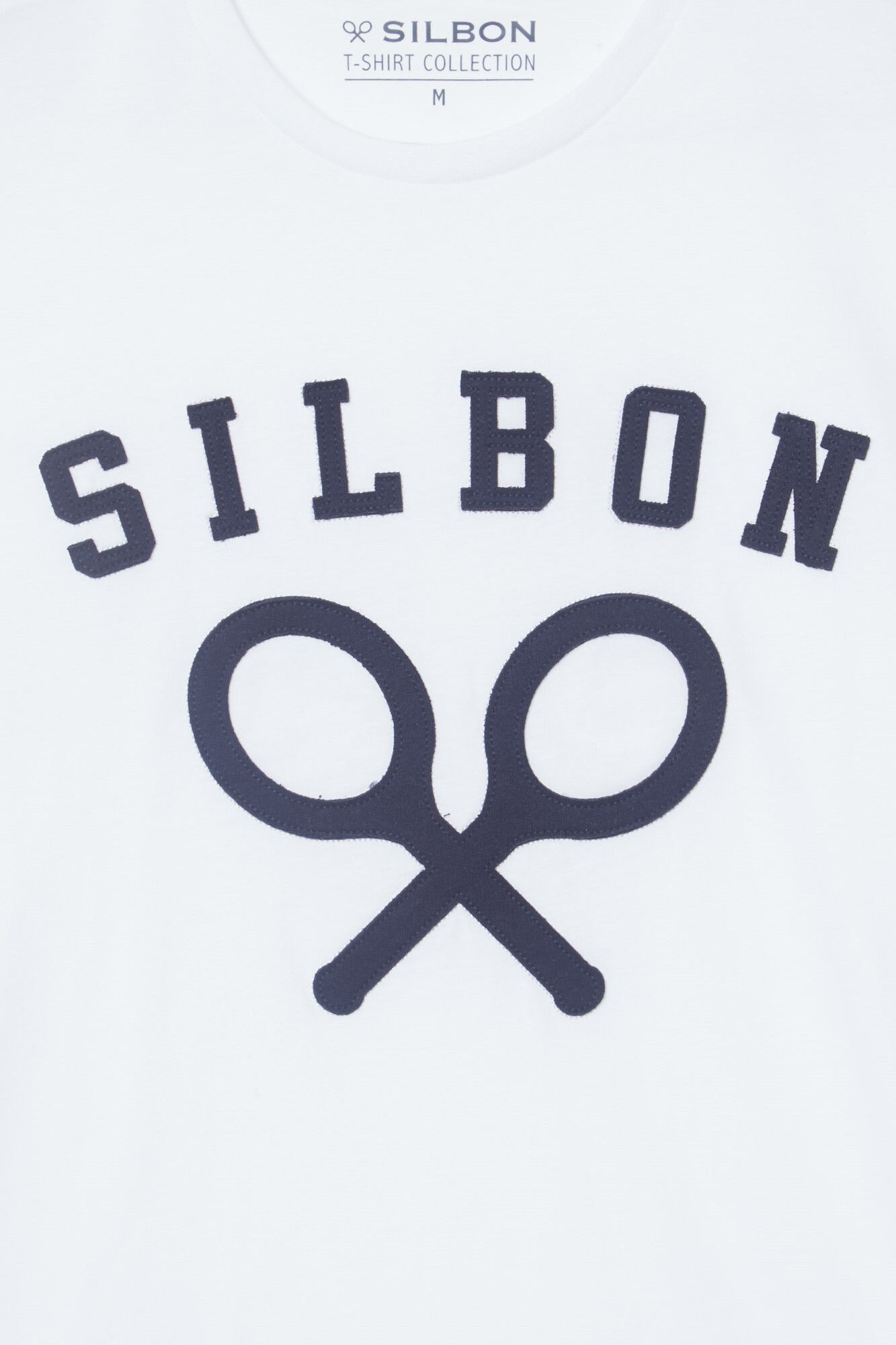 Silbon White racket branding T-shirt White
