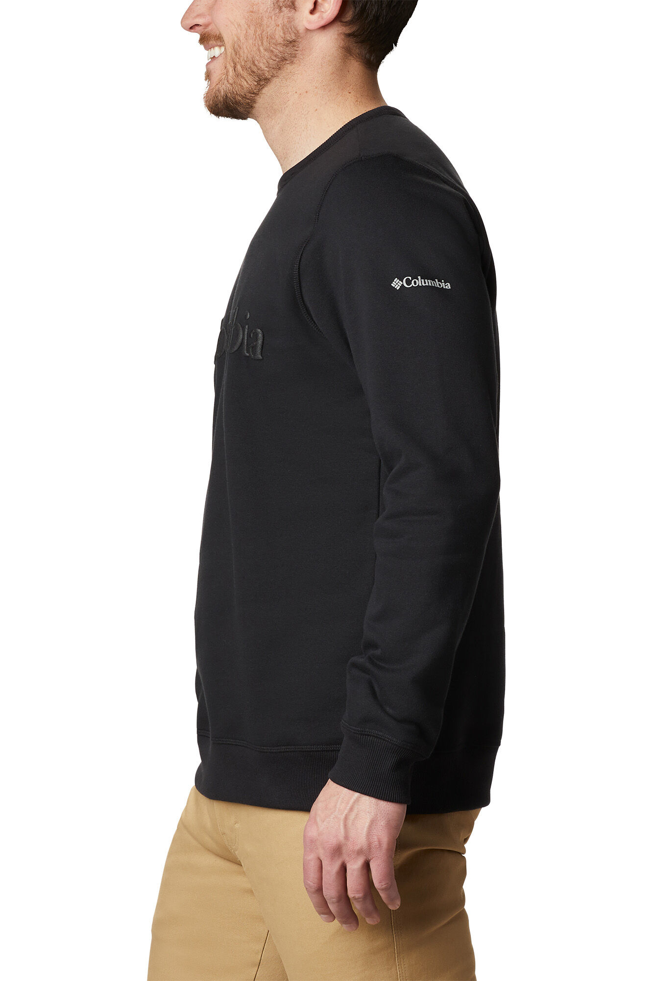 Columbia Jersey de cuello redondo con logo Columbia&trade; para hombre Gris oscuro