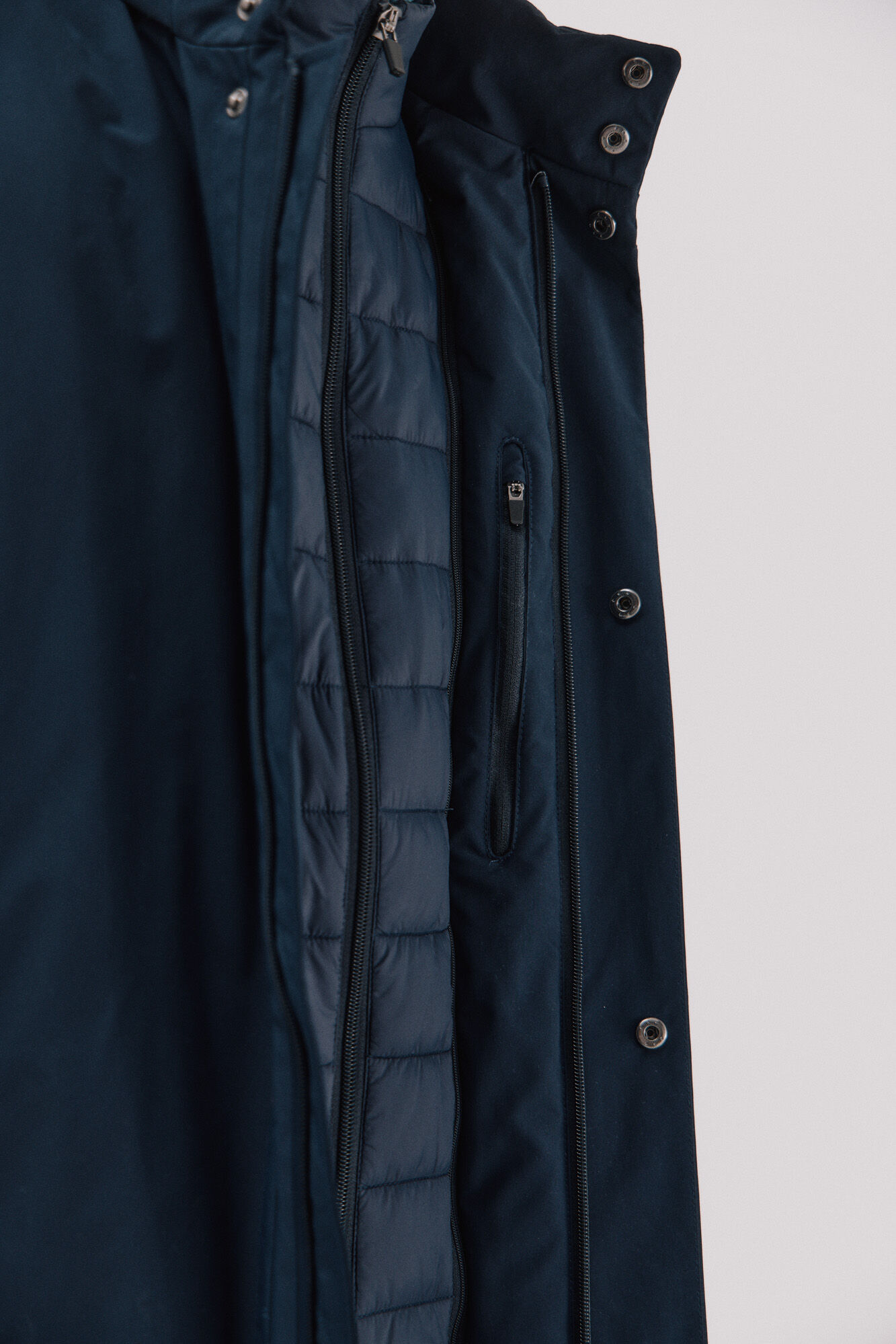 Cortefiel Technical parka with removable lining Navy