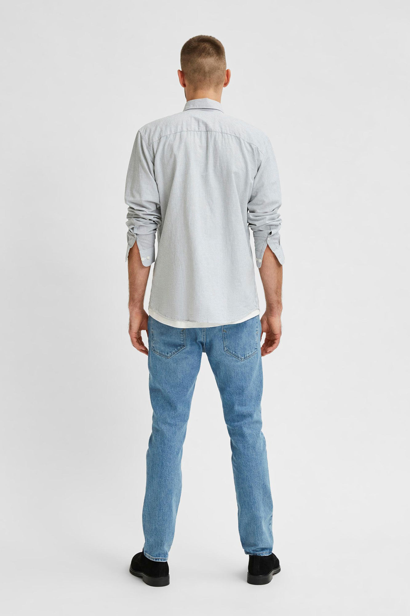 Selected Camisa manga comprida Slim Fit Verde