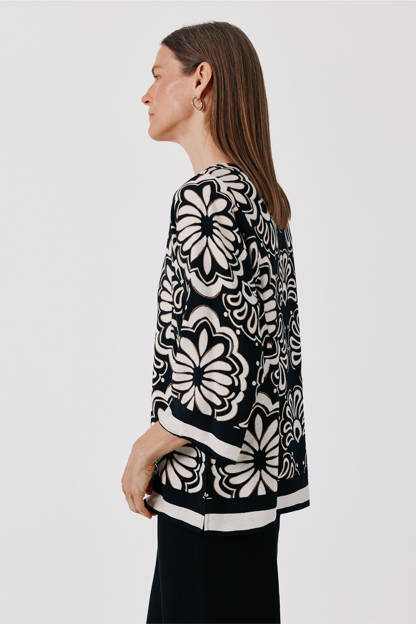Cortefiel Printed loose tunic blouse