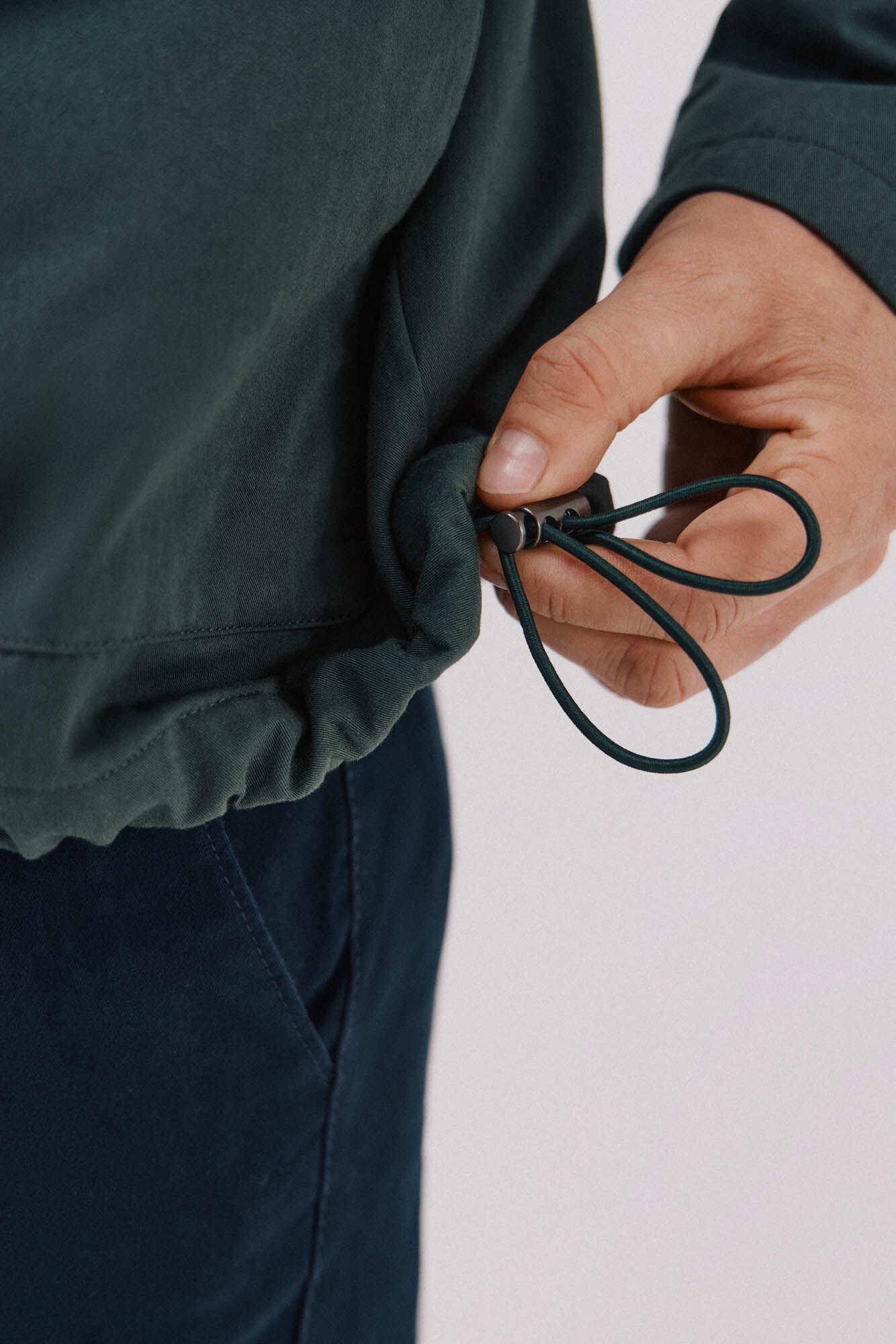 Cortefiel Jacket with combined neck Dark green