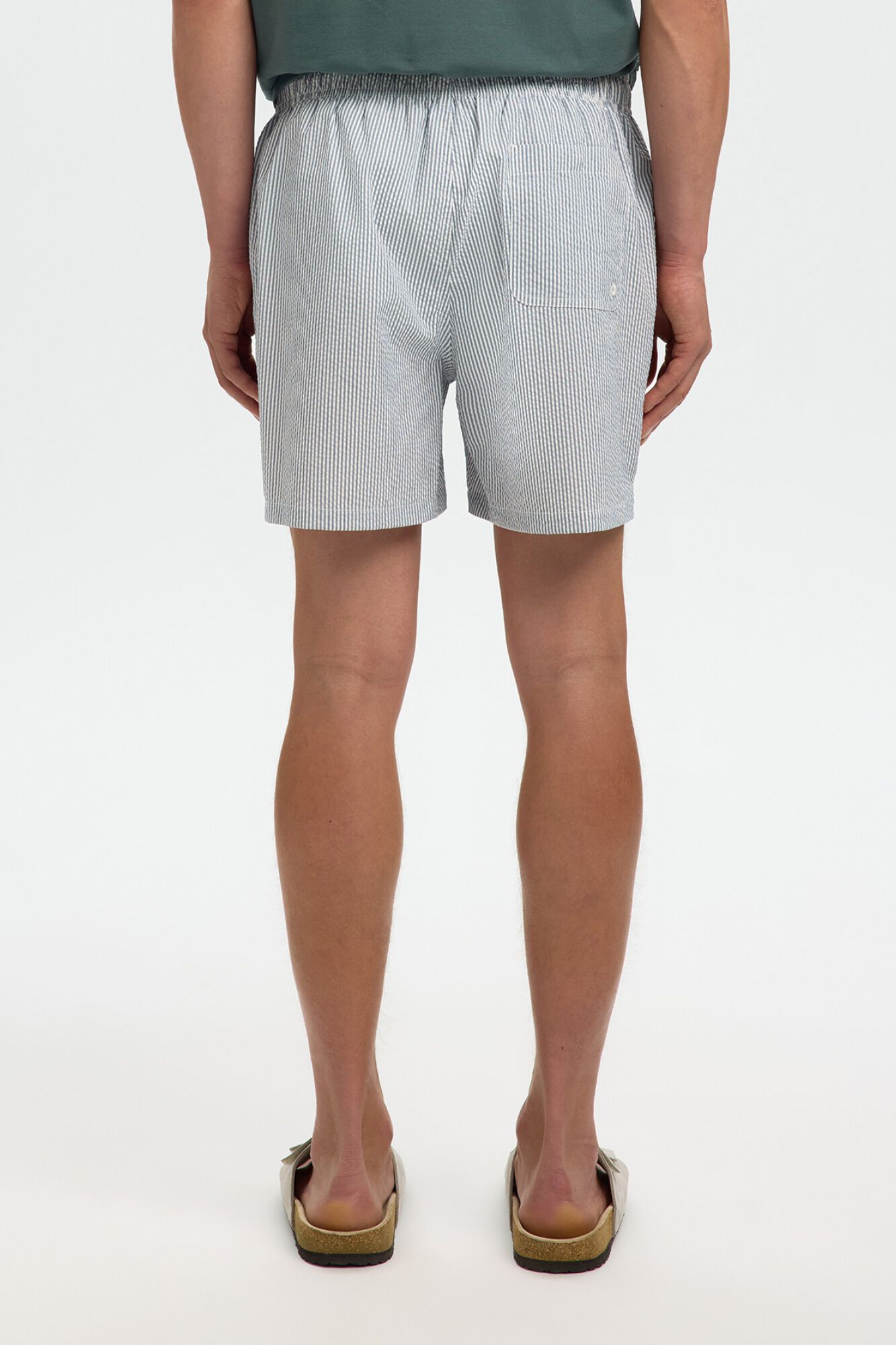 Selected Fato de banho liso Cinzento