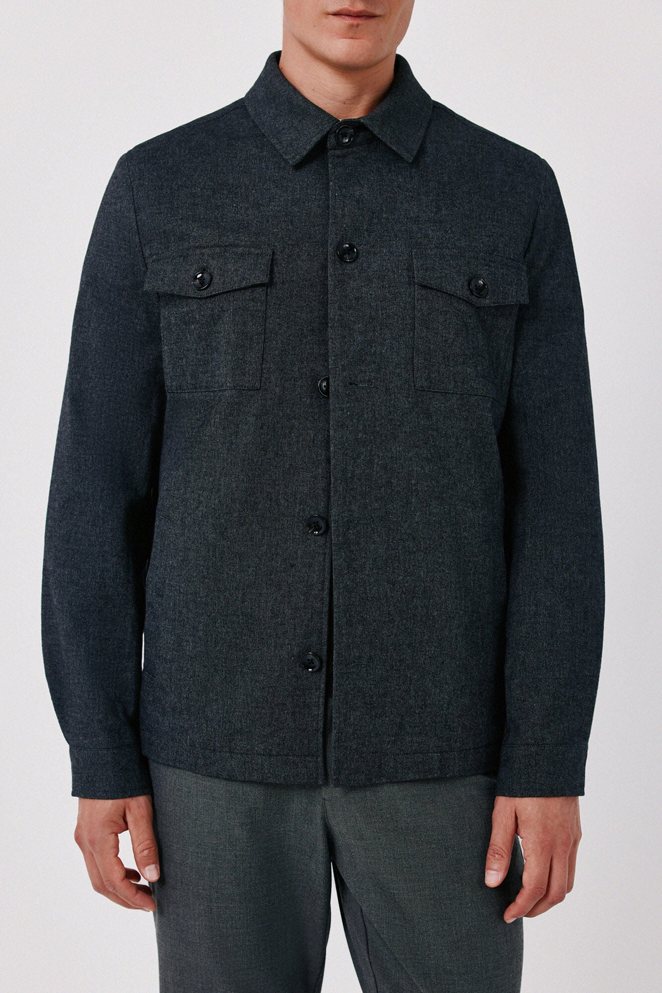 Cortefiel Grey wool worker Dark grey