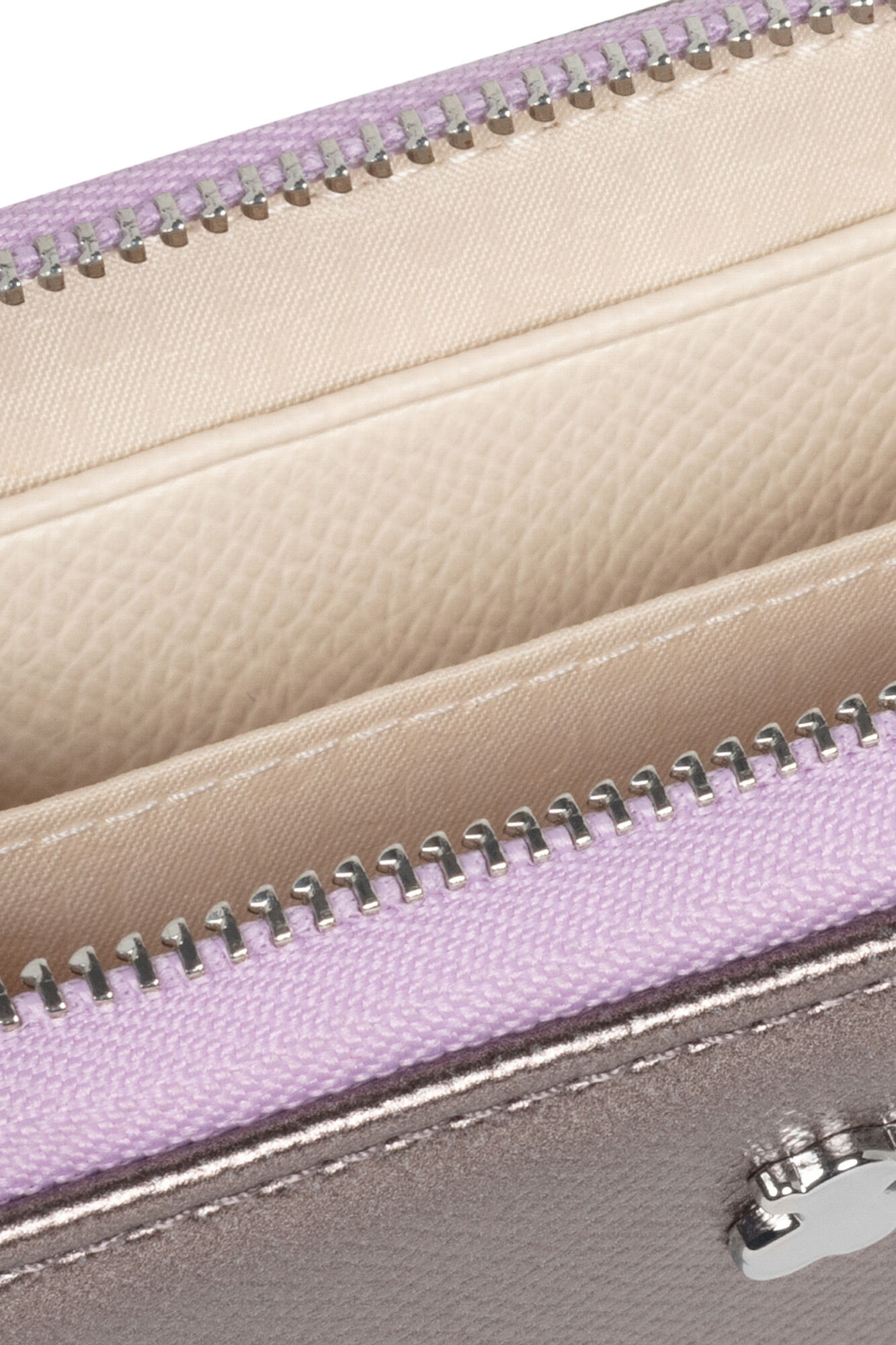 Tous New Dubai Saffiano silver purse Grey