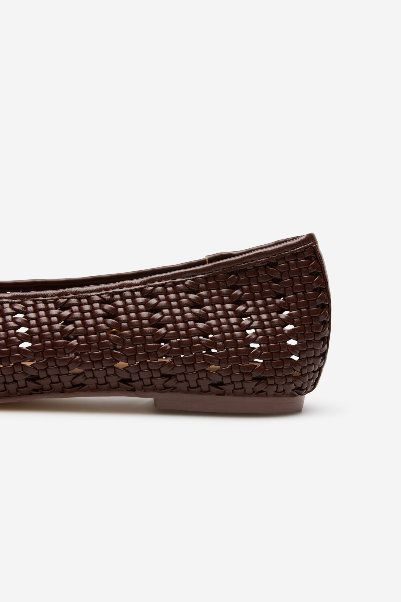 Cortefiel Braided ballerina Dark brown