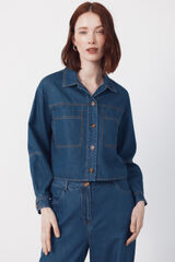 Cortefiel Camisa denim Soft Azul