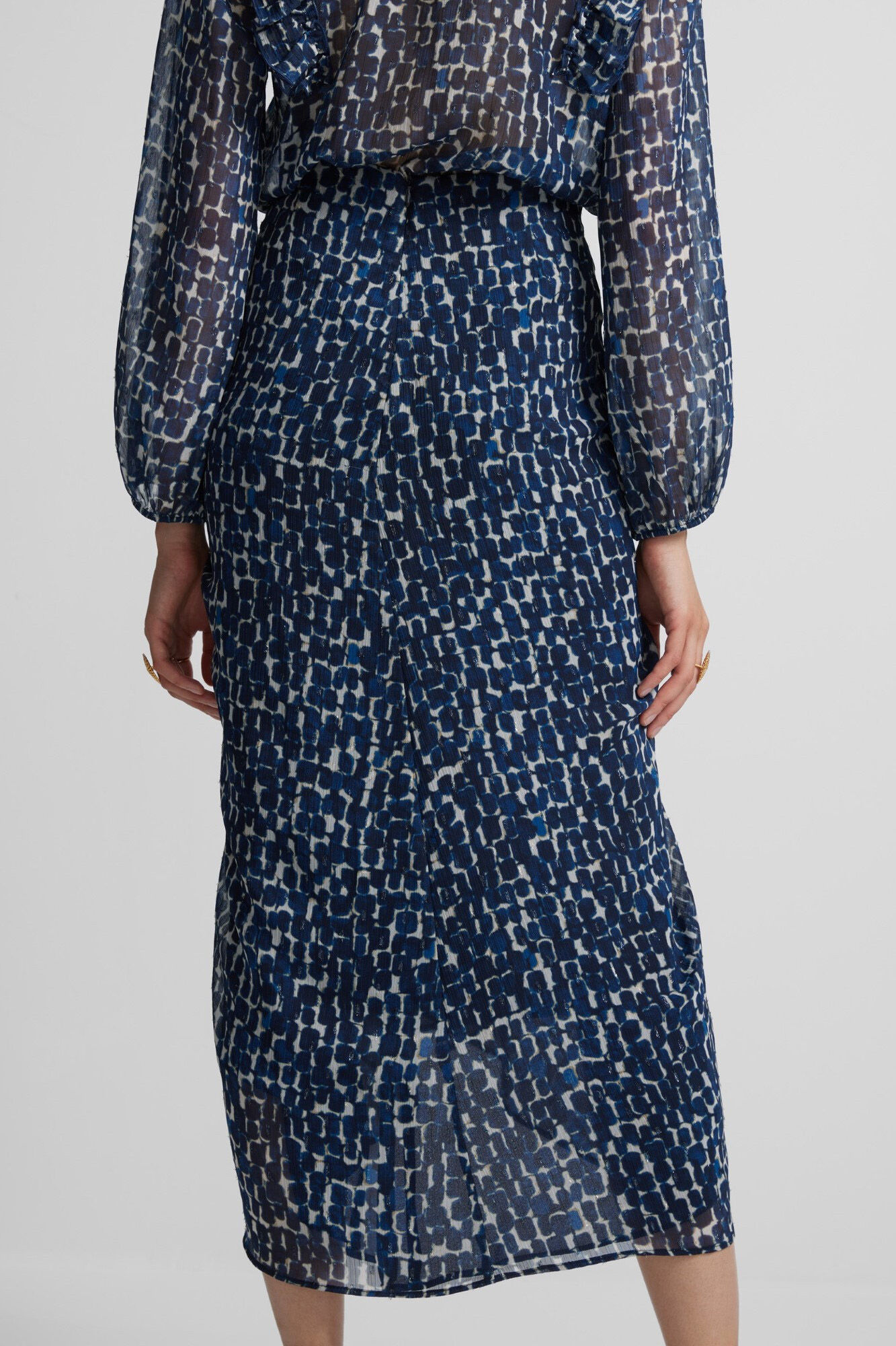 Silbon Falda drapeada estampado Azul