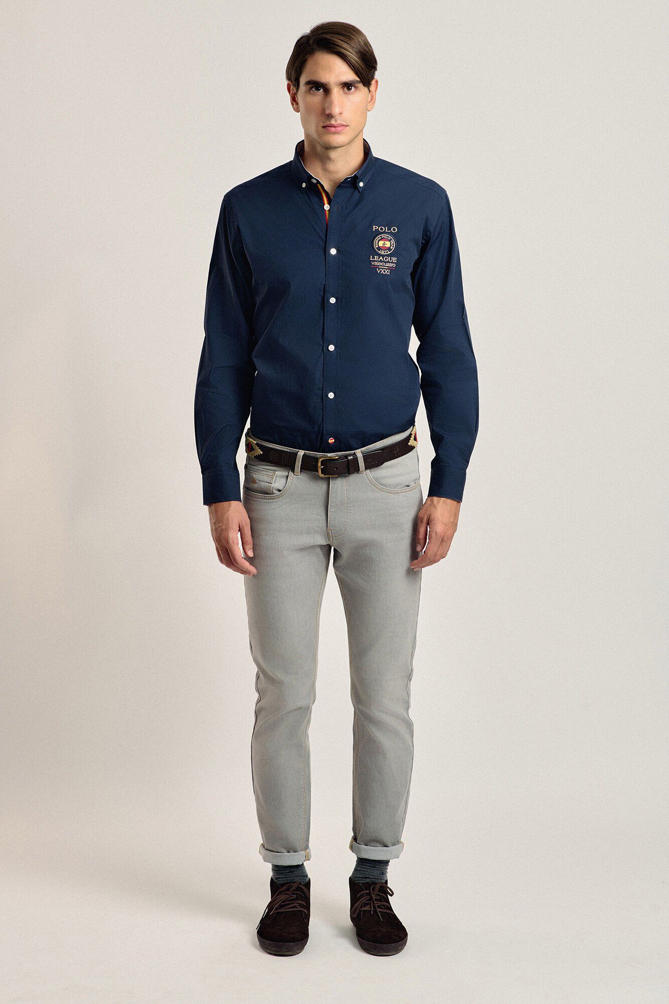 Valecuatro Camisa masculina azul marinho Valecuatro Espanha Azul