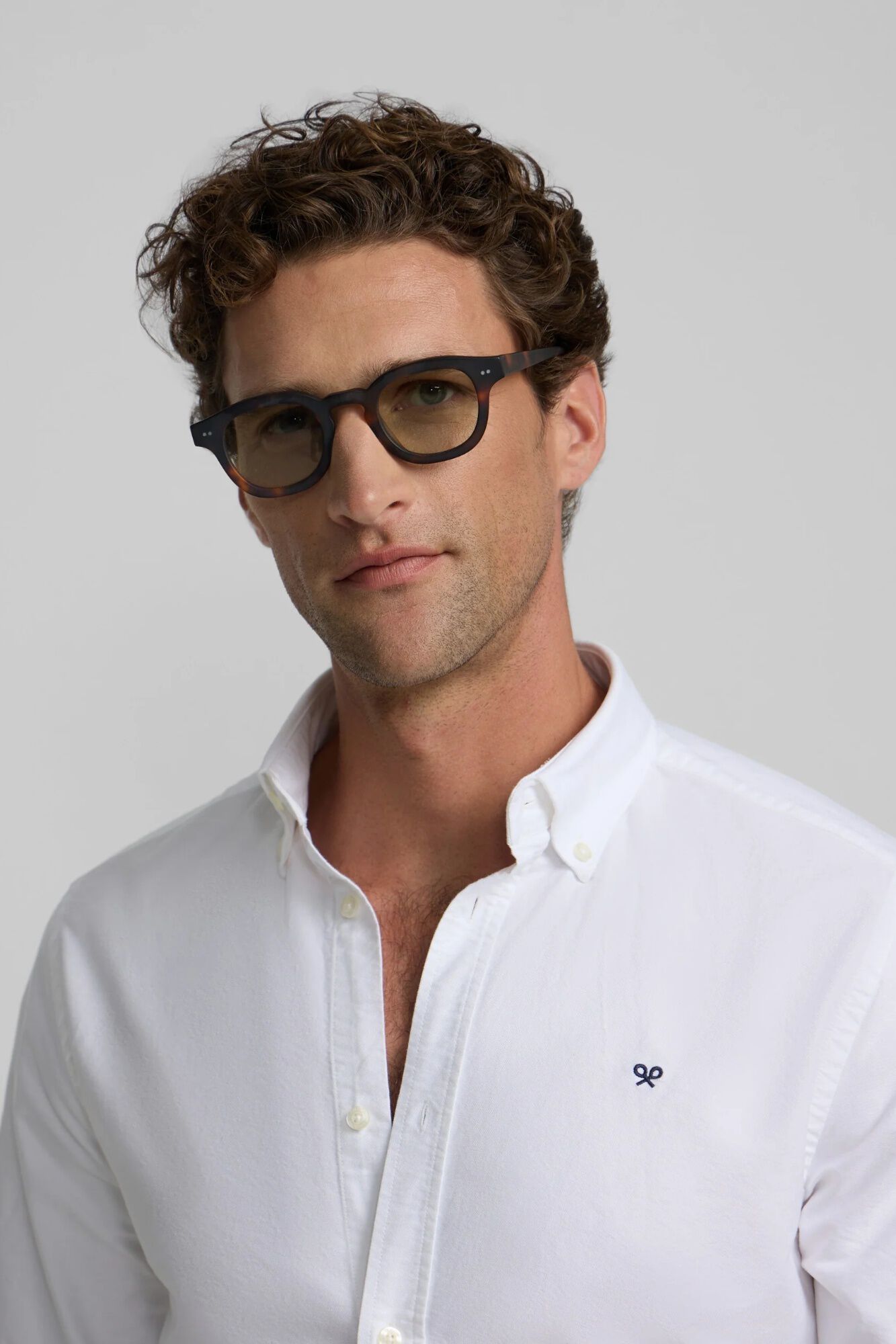 Silbon Camisa sport oxford regular fit Branco