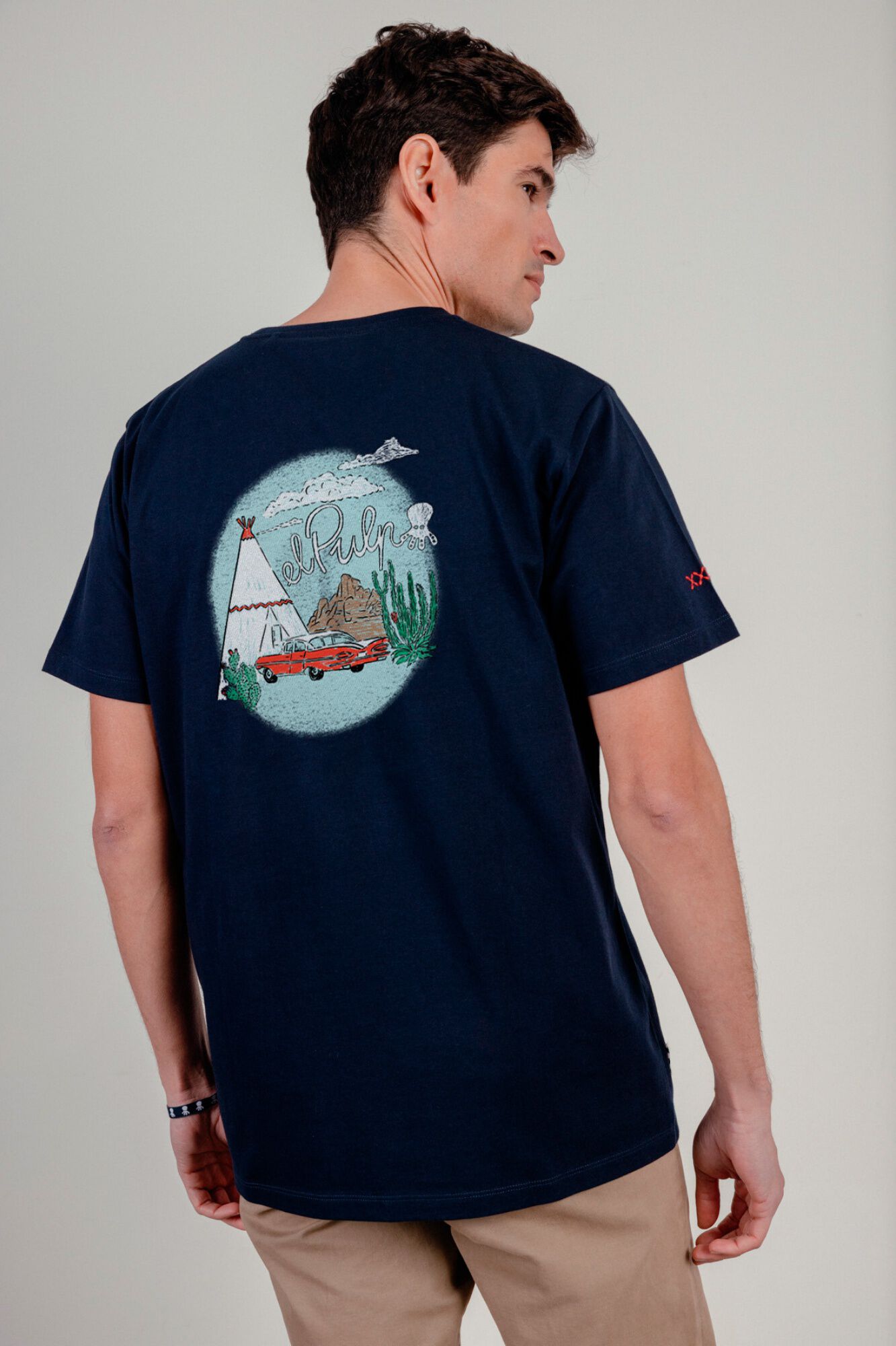 elPulpo T-shirt manga curta Azul