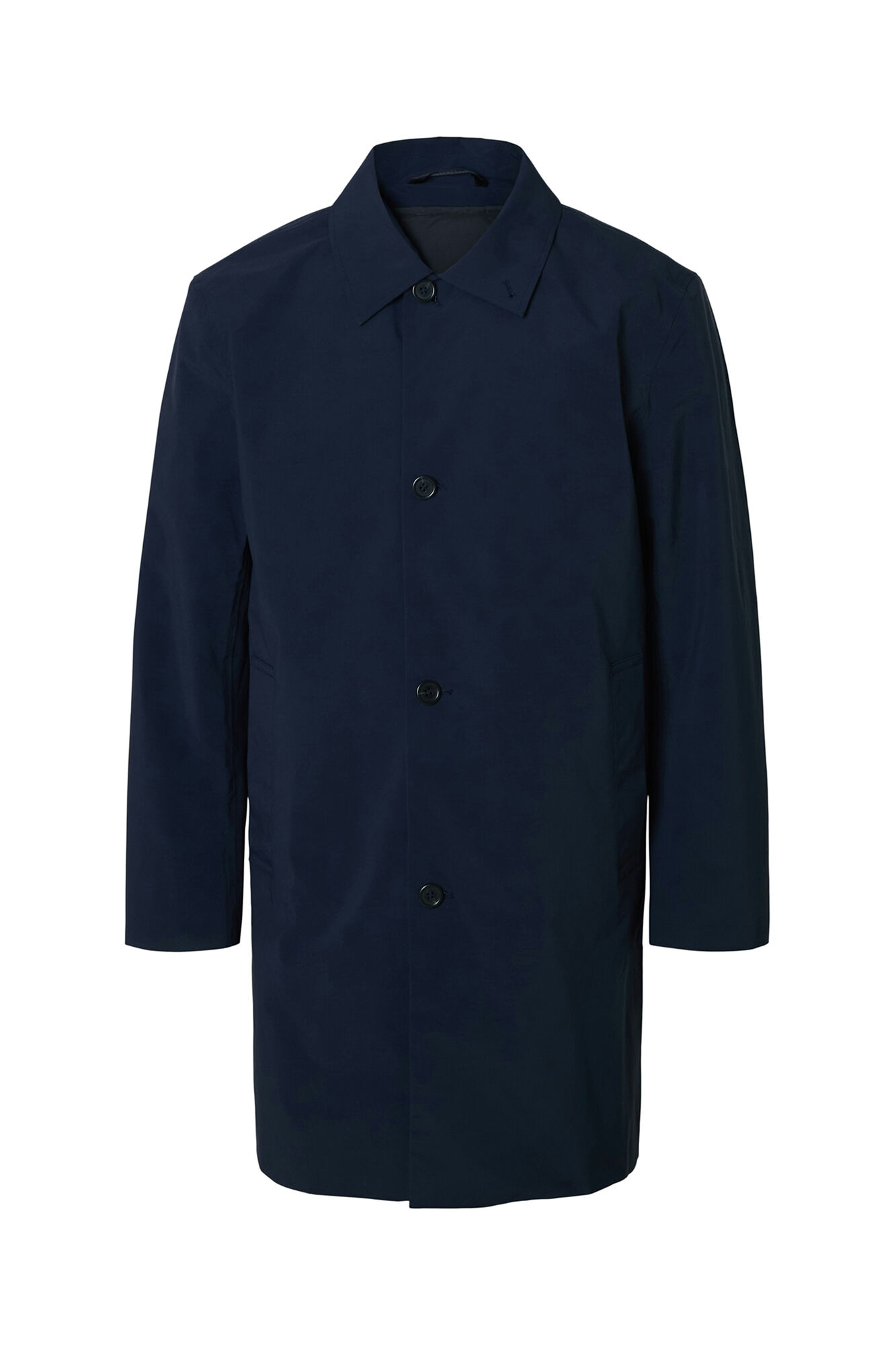 Selected Water-resistant technical coat with detachable gilet  Navy