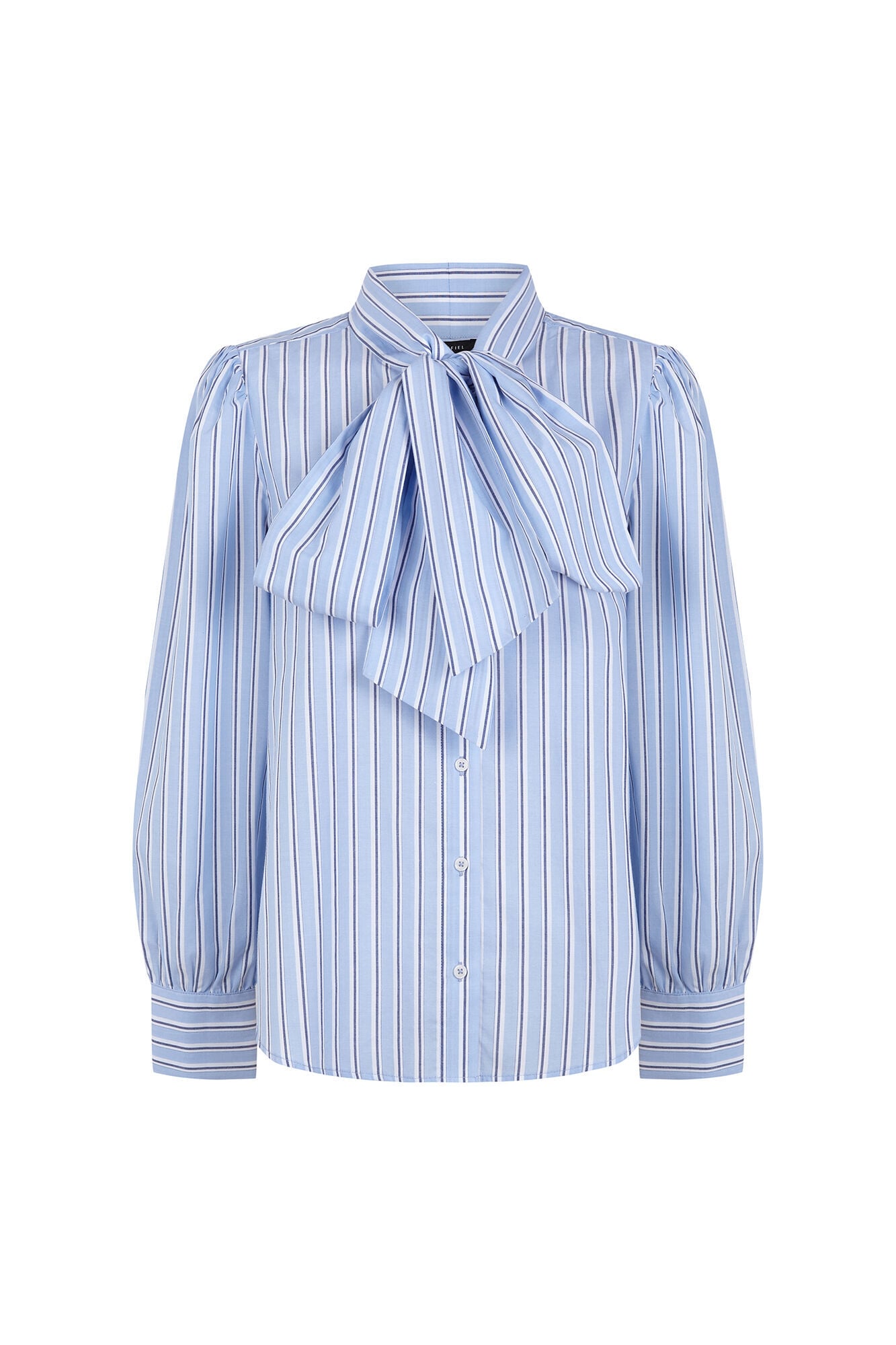 Cortefiel Blusa de riscas com la&ccedil;ada Azul