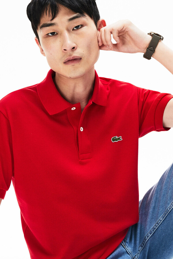 Cortefiel Classic Polo Shirt Red