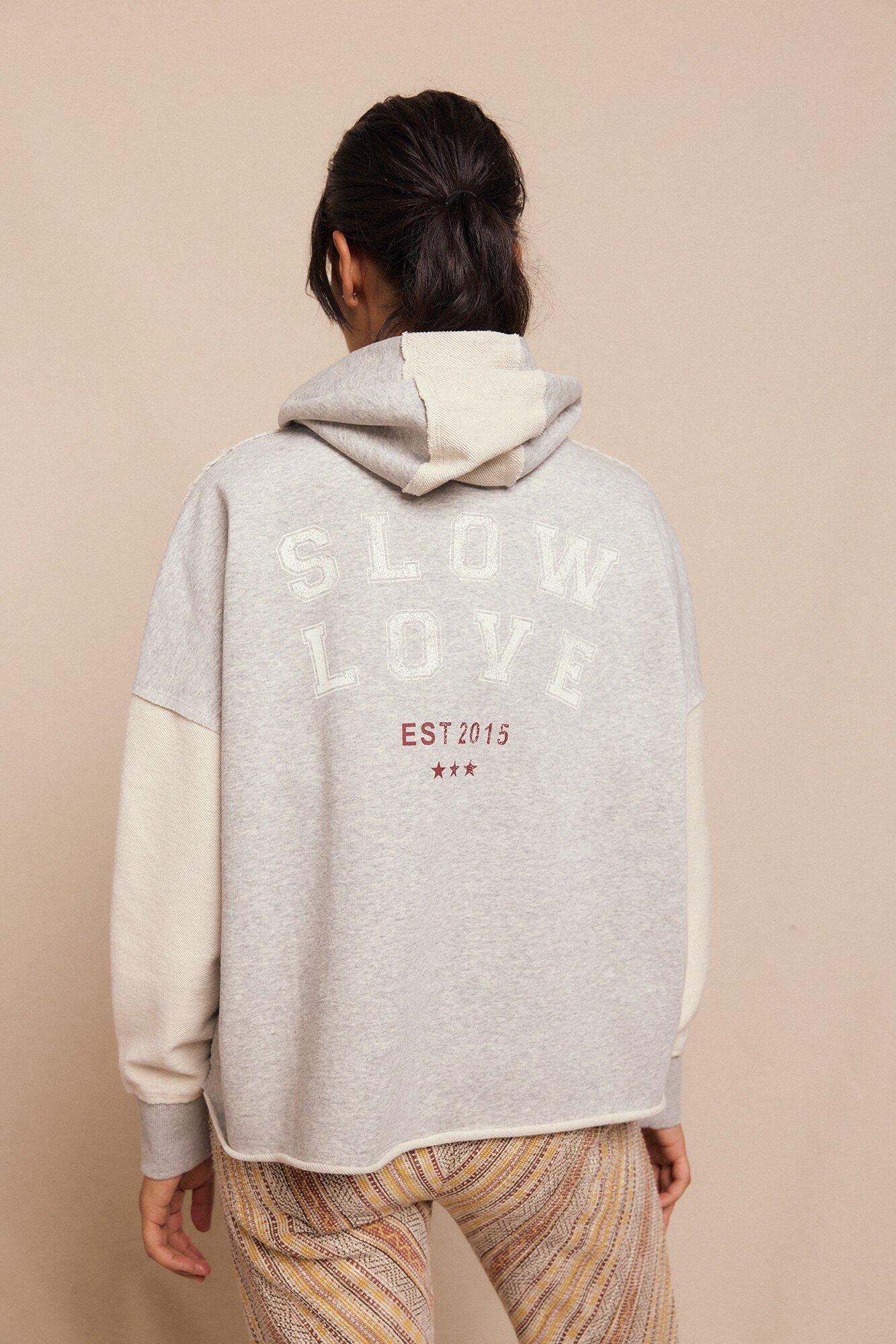 Slowlove Sweatshirt capuz Cinzento
