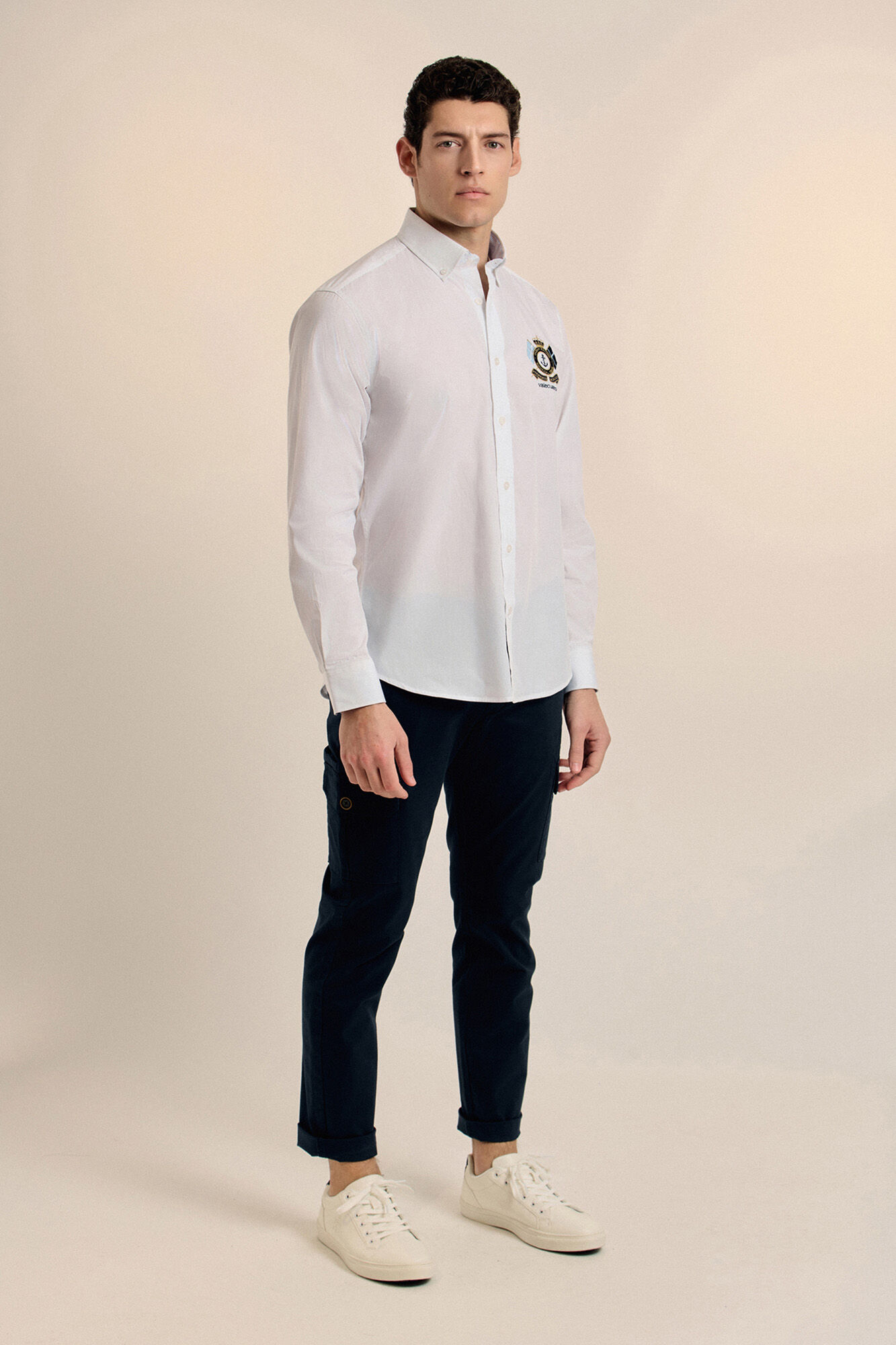 Valecuatro Camisa do escudo Branco