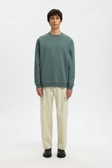 Selected Sweatshirt para homem sem capuz Verde