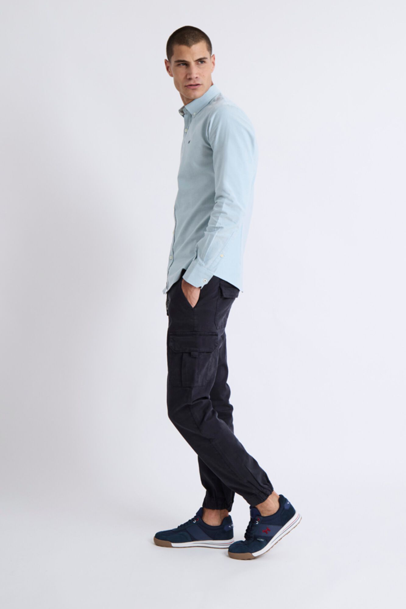 Williot Camisa Oxford Slim Azul