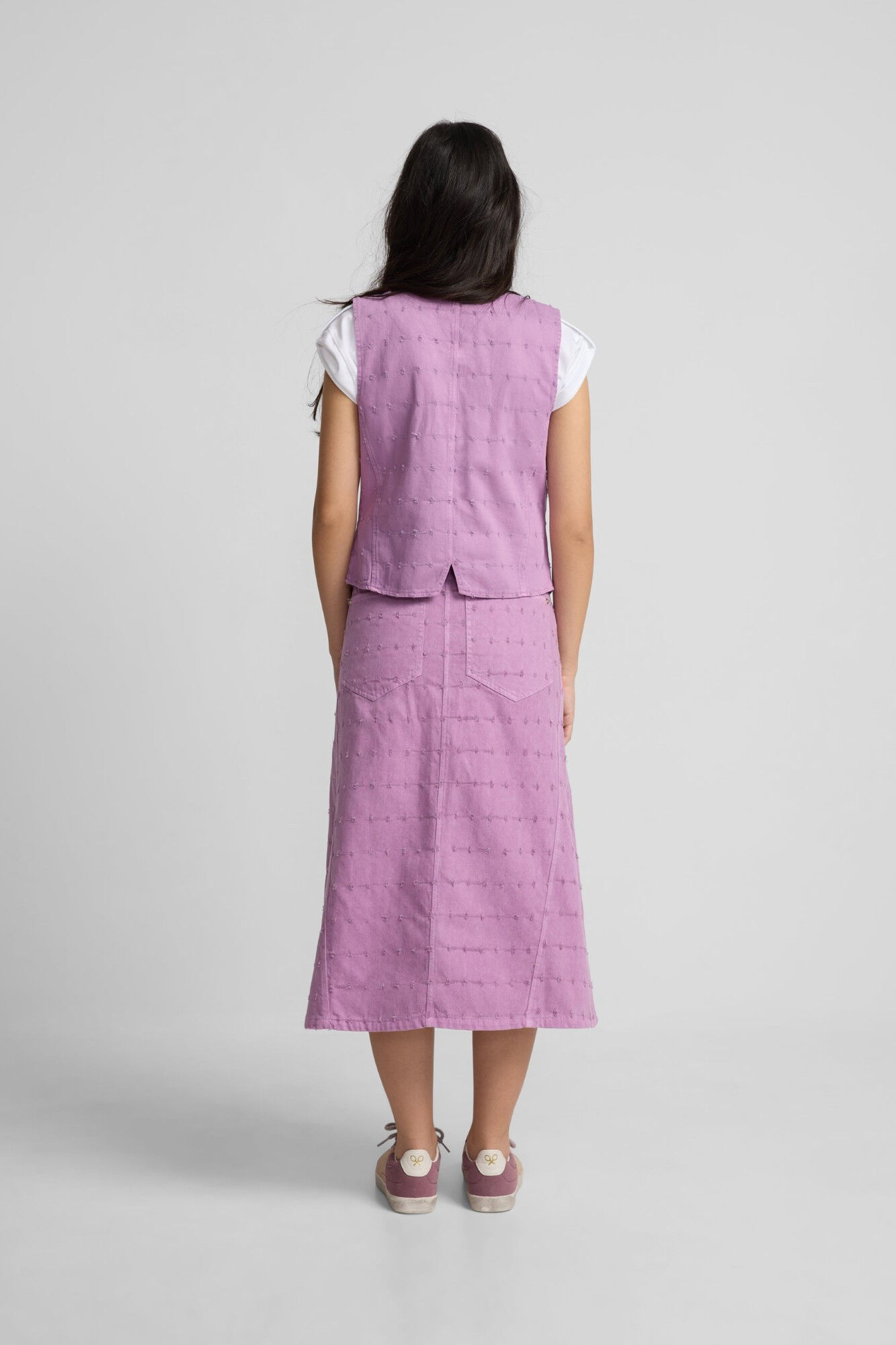 Silbon Falda denim calada Morado