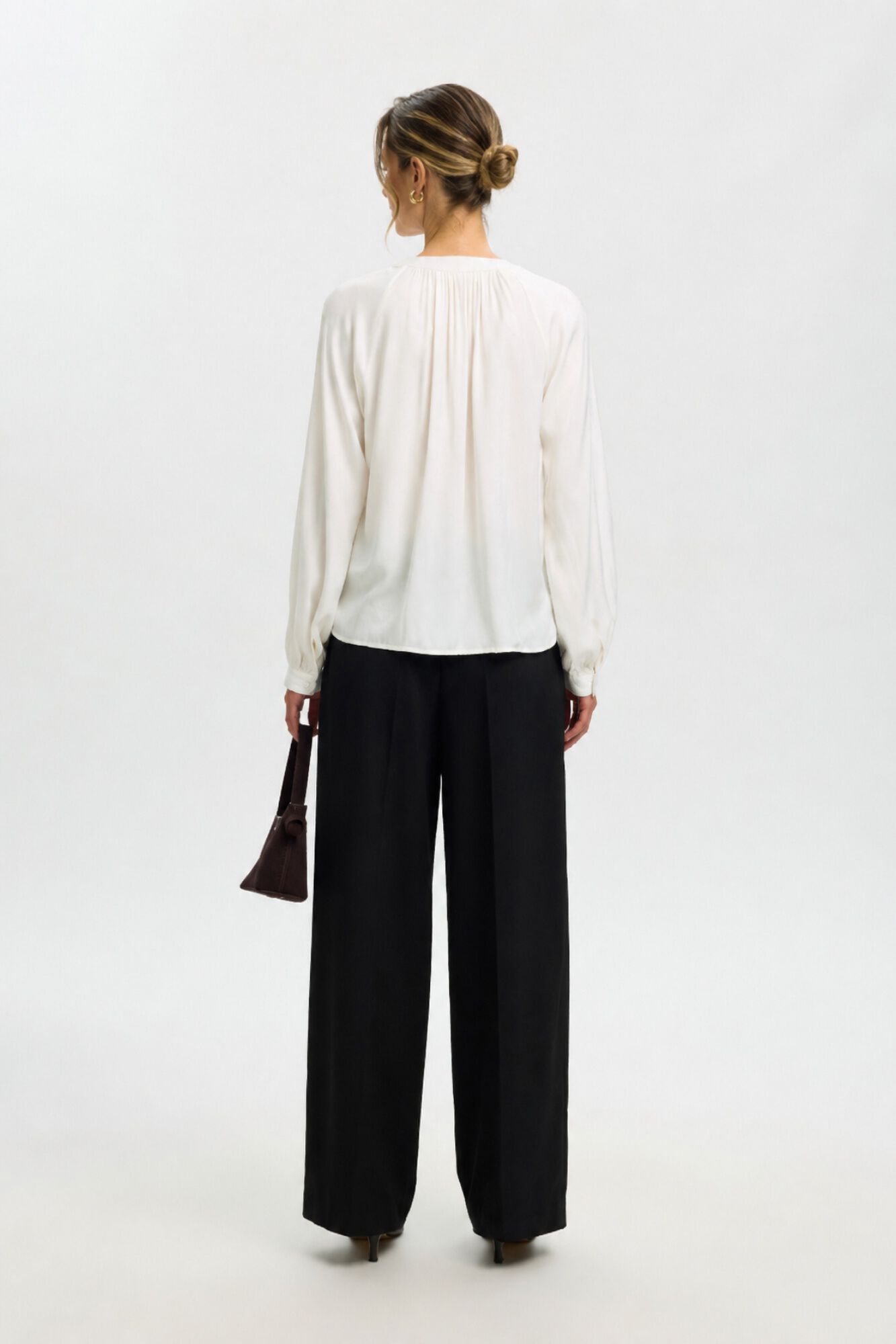 Selected Blusa de manga comprida Branco