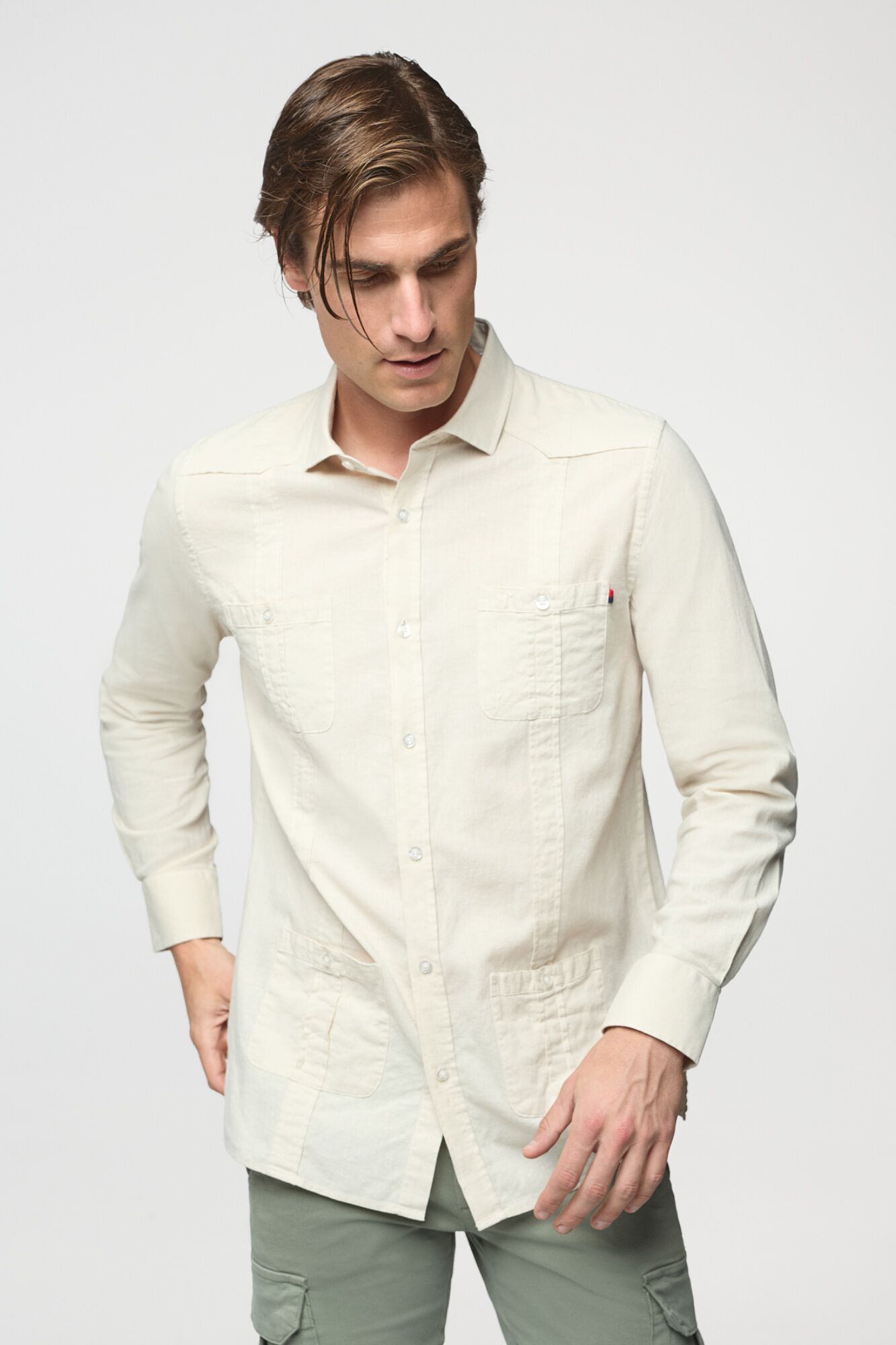 Williot Camisa Guayabera Tostado