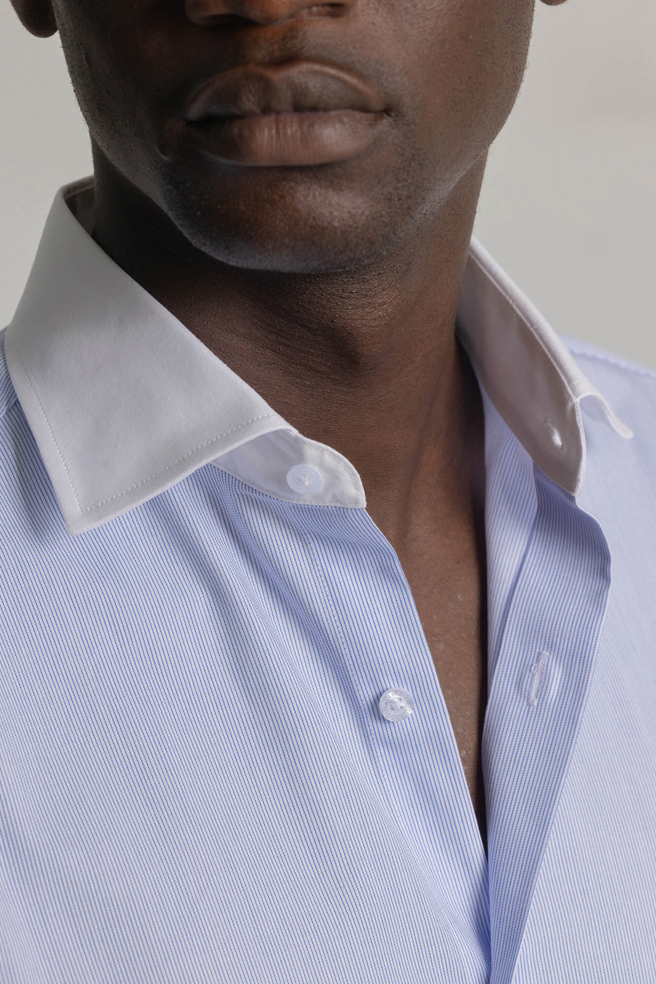 PuroEGO Camisa vestir regular mil rayas Azul