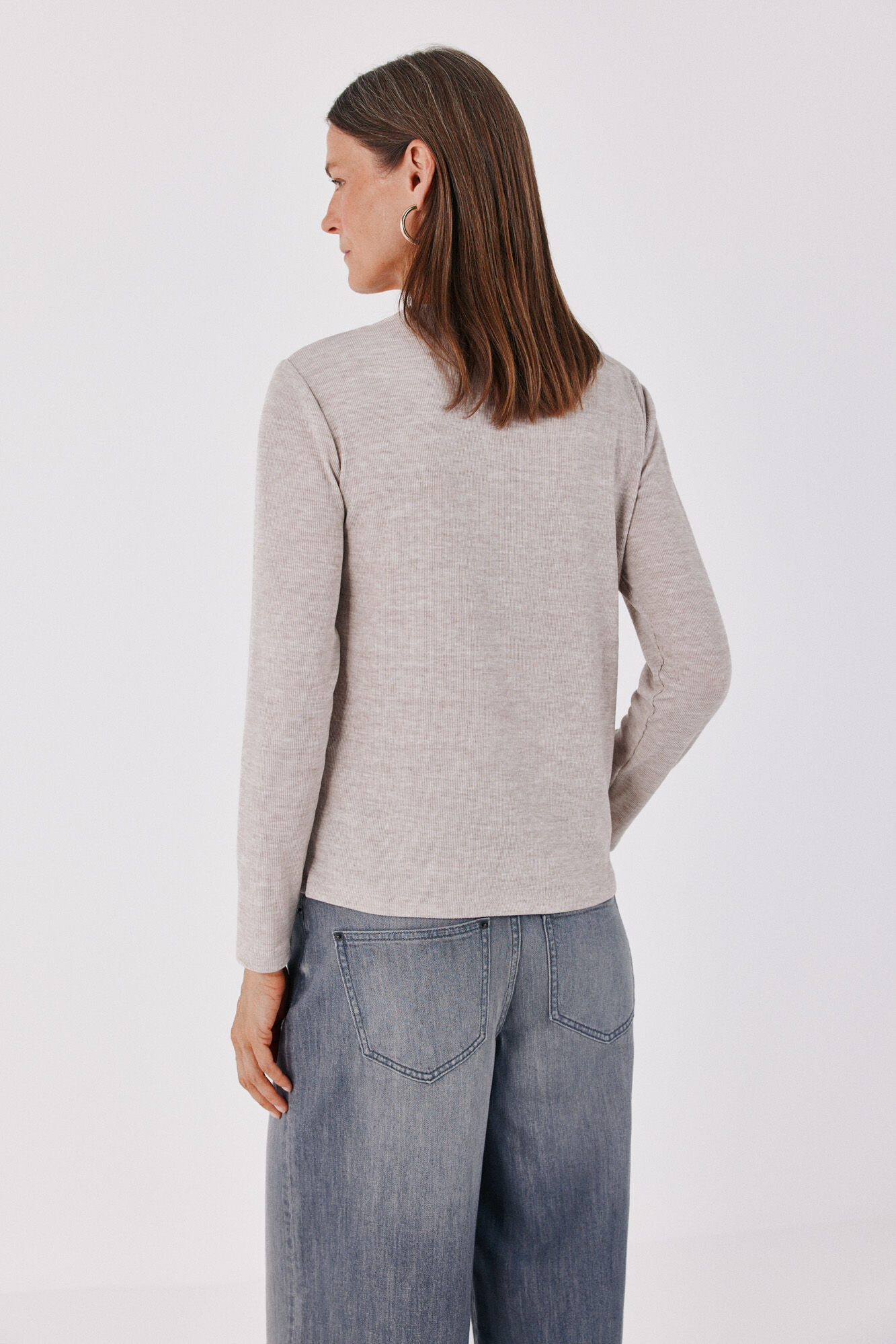 Cortefiel Lace detail double cardigan Nude