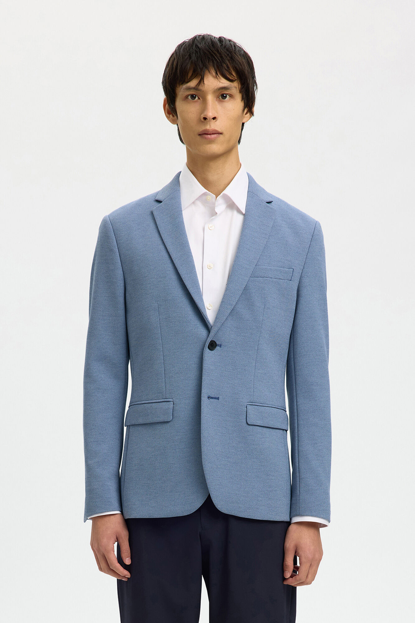 Selected Men's slim fit suit jacket Blue