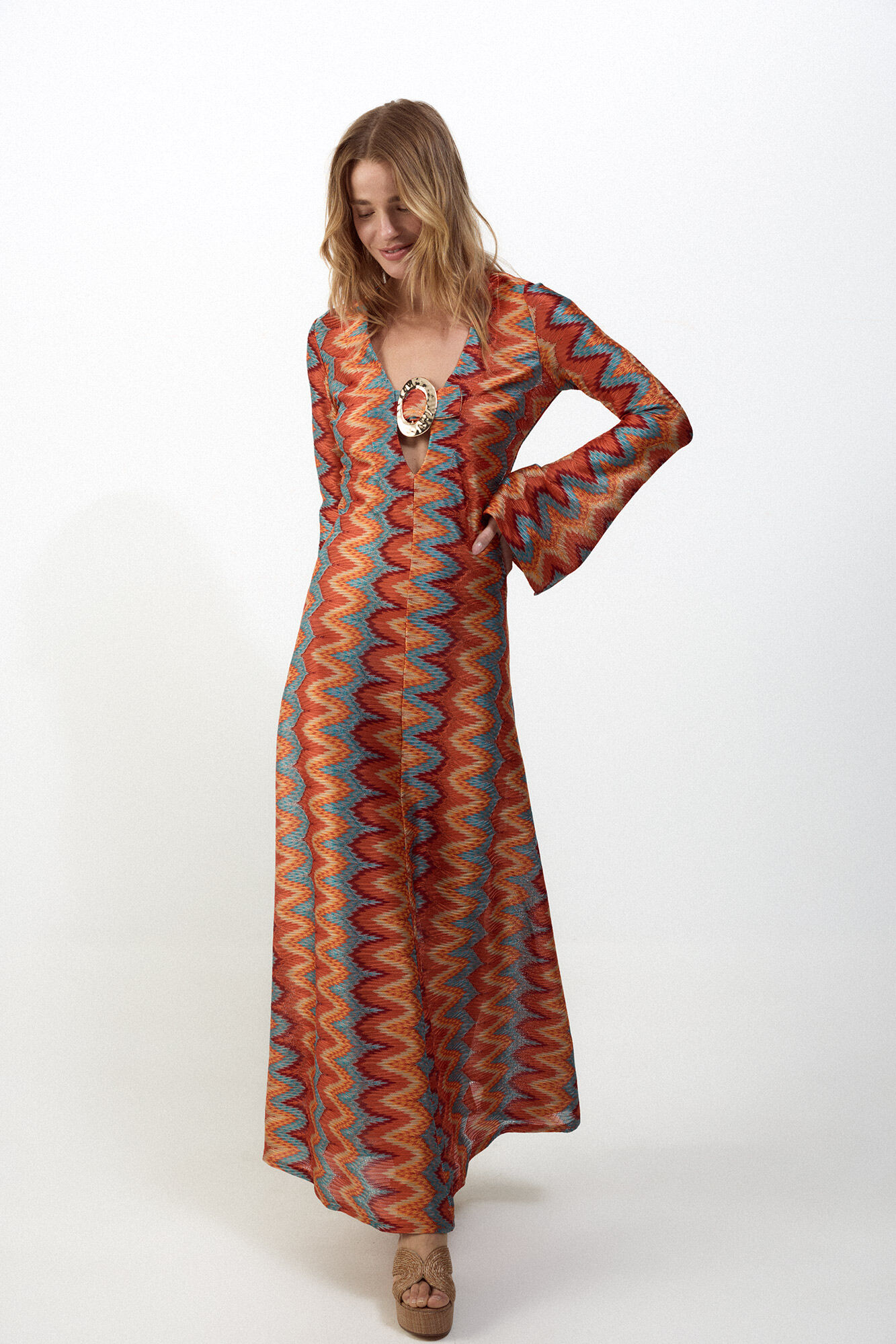 Slowlove Vestido estructura multicolor Multicolour