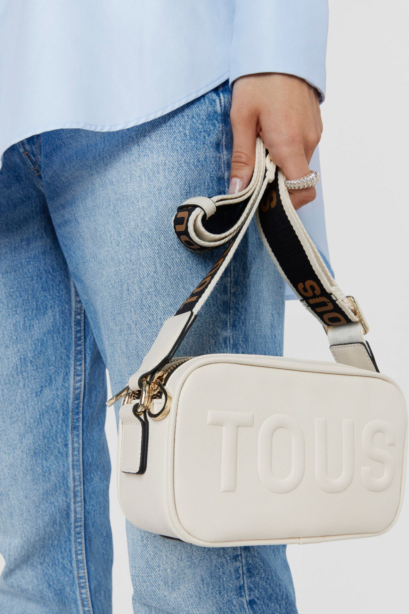 Tous Ivory TOUS La Rue crossbody reporter bag Ivory