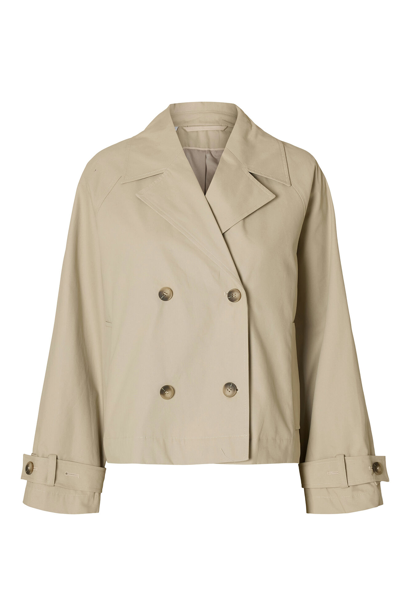 Selected Gabardine curto 100% algod&atilde;o Tostado