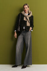 Cortefiel Long palazzo jeans  Dark grey