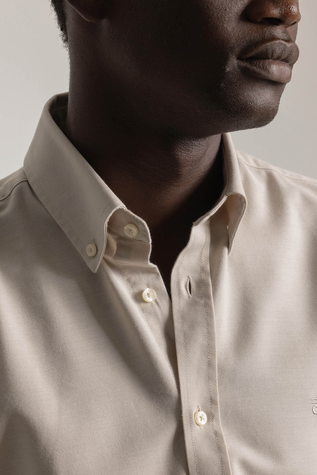 PuroEGO Slim fit Oxford shirt Beige