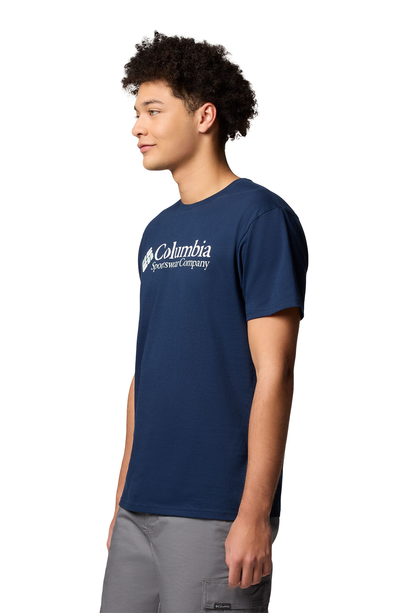 Columbia Camiseta de manga curta de algod&atilde;o org&acirc;nico Basic logo&trade;  Azul
