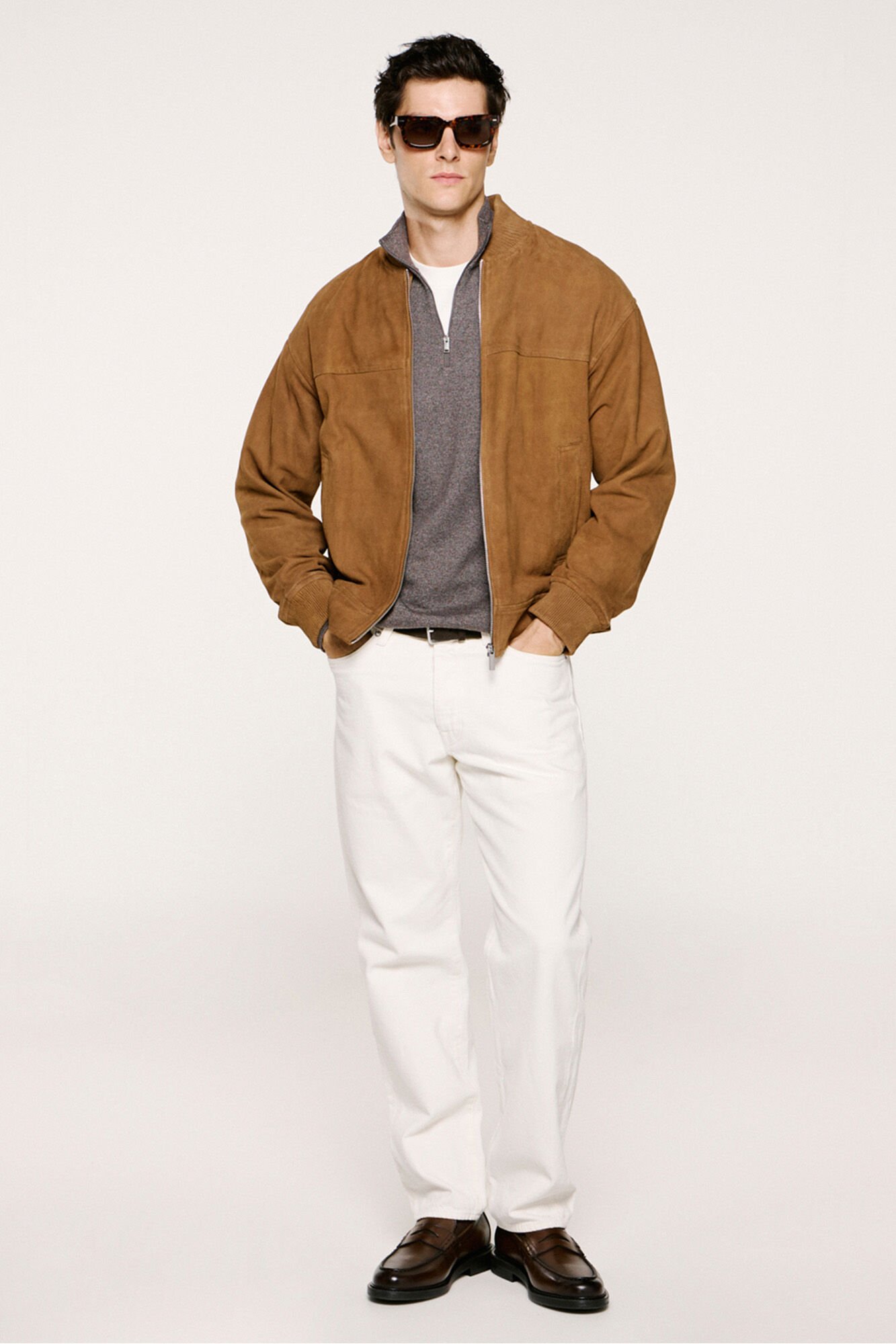 Selected Cazadora bomber ante 100% piel caprina