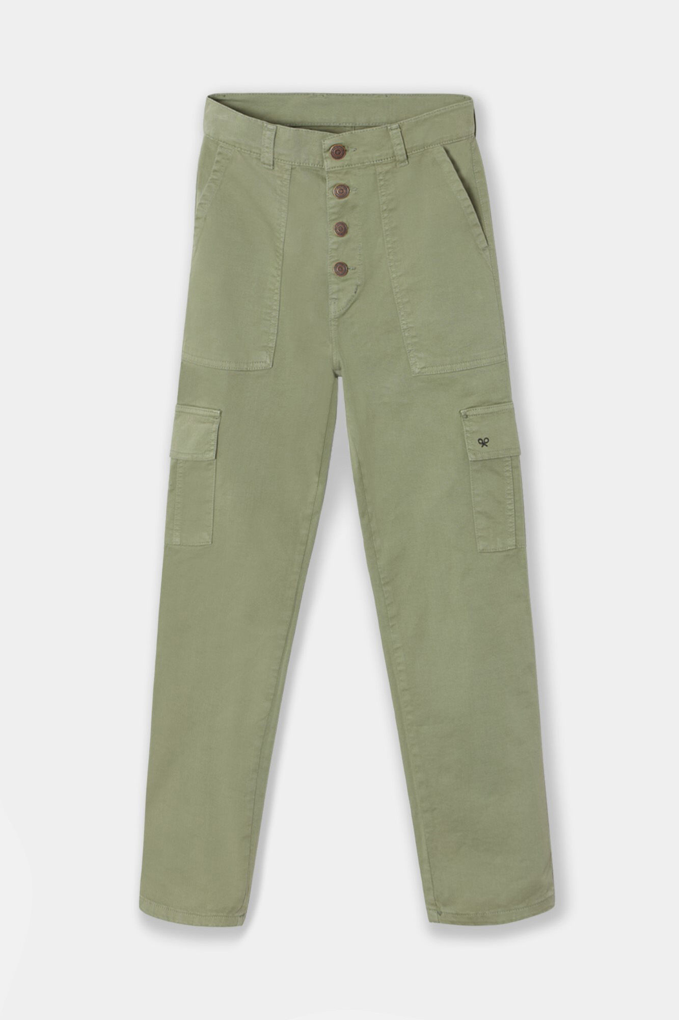 Silbon Pantal&oacute;n woman denim cargo Kaki
