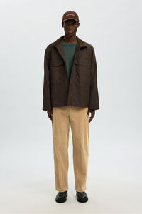 Selected Cal&ccedil;a de veludo cotel&ecirc; com caimento relaxado 