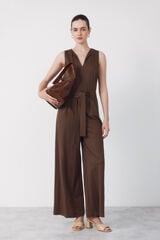 Cortefiel Piqu&eacute; jersey-knit mono Camel