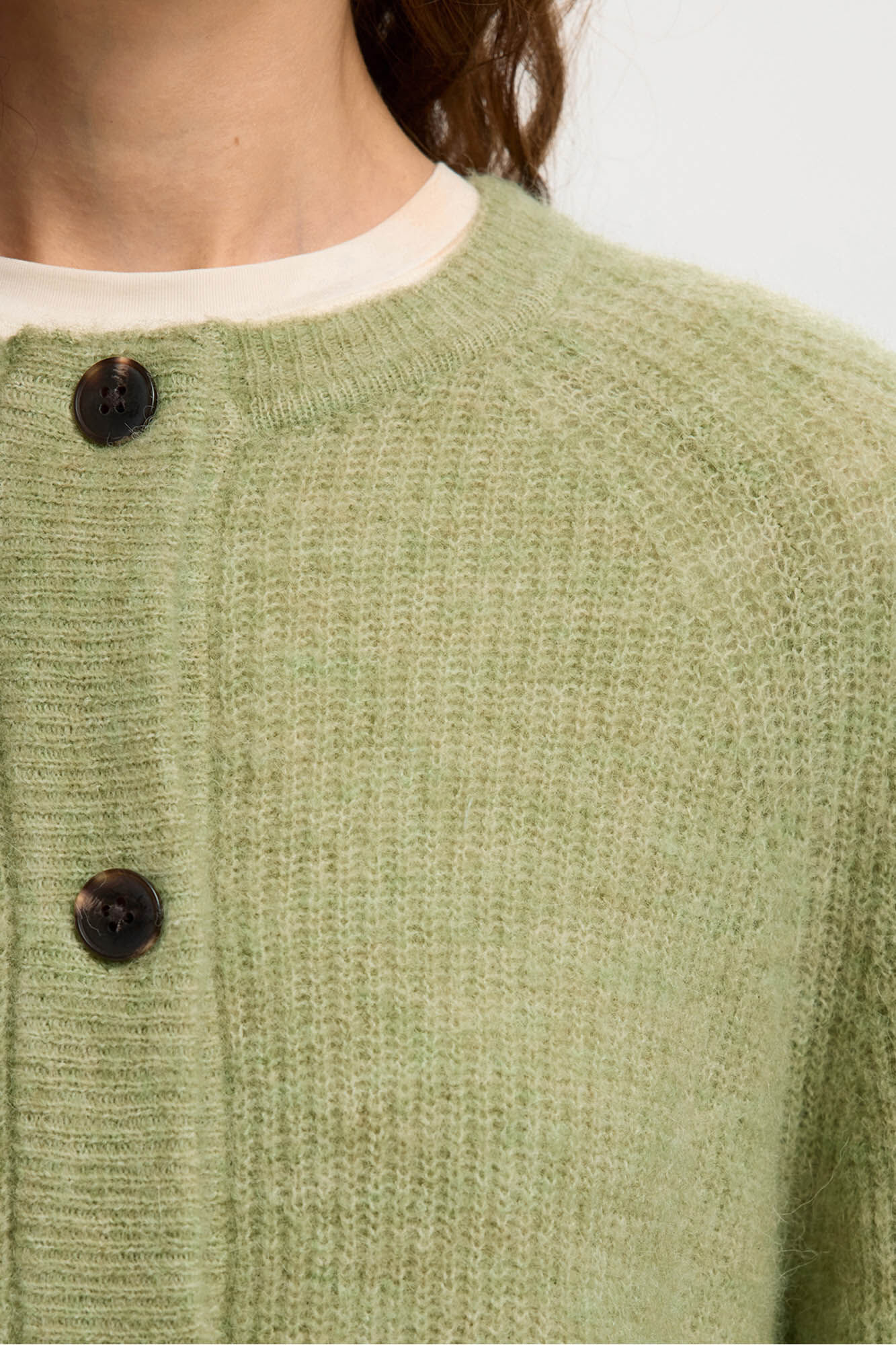 Selected Casaco de malha em l&atilde; e alpaca