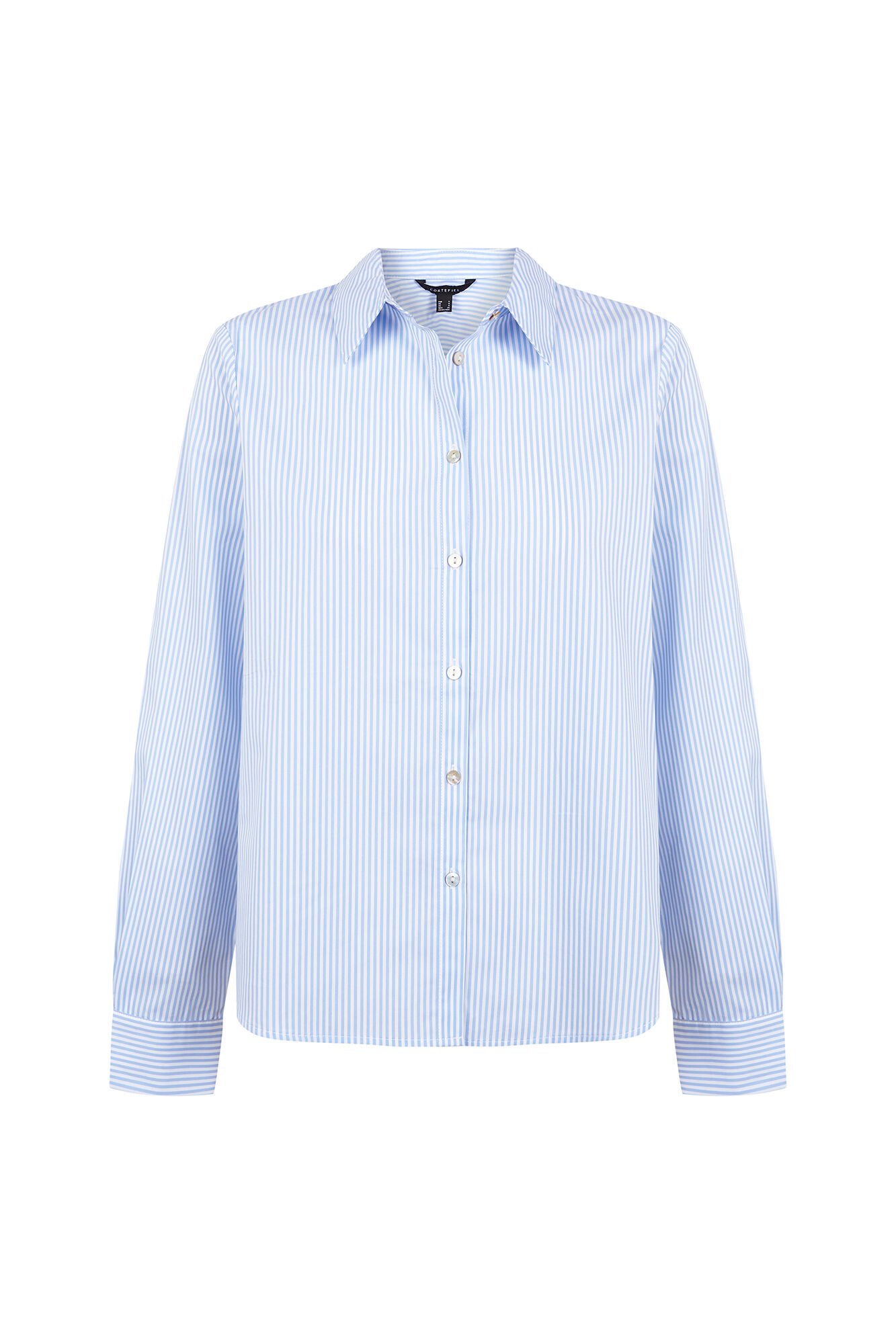 Cortefiel Poplin shirt Printed blue