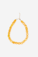 Cortefiel Resin bead necklace Gold