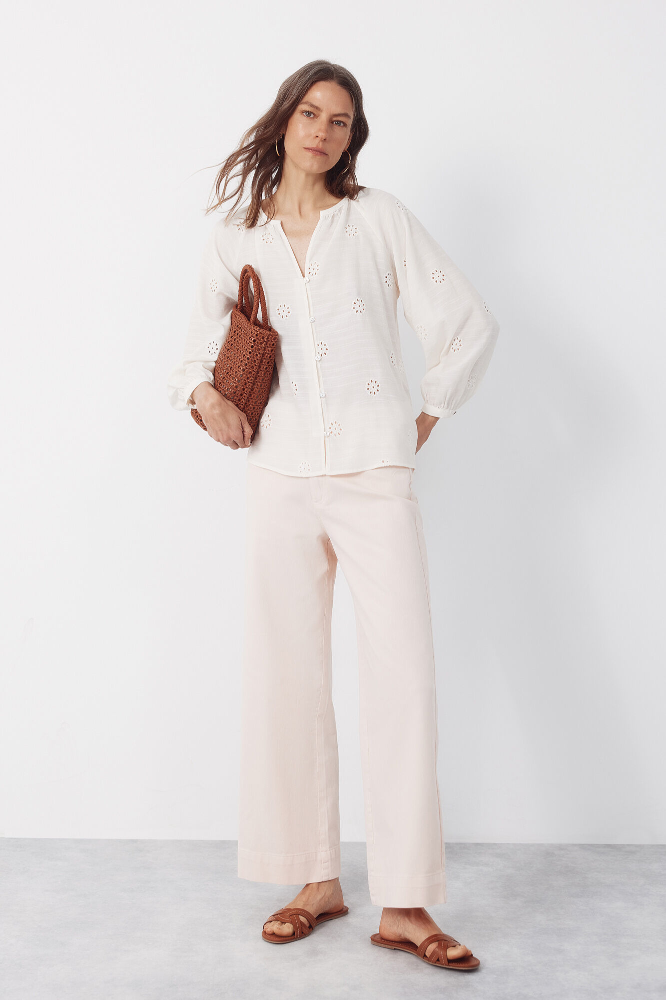 Cortefiel Embroidered blouse